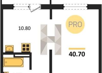 Продается 1-комнатная квартира, 40.7 м2, Новосибирск, Игарская улица, 6