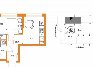 Продам 1-ком. квартиру, 28.5 м2, Екатеринбург, Орджоникидзевский район, Шефская улица, 28