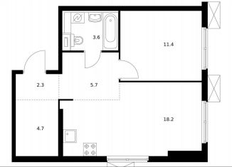 Продам 1-комнатную квартиру, 45.9 м2, Москва, СВАО