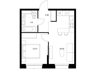 Продается 1-комнатная квартира, 34.9 м2, Хабаровск