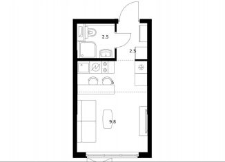 Продаю квартиру студию, 19.8 м2, Московская область