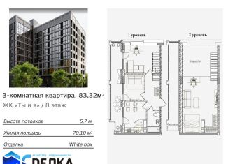 Продам трехкомнатную квартиру, 83.2 м2, Амурская область, улица Островского