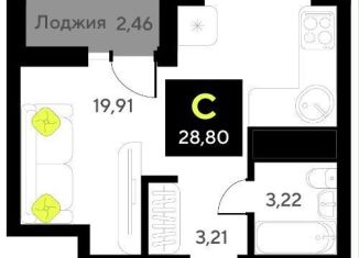 Продается квартира студия, 28.8 м2, Тюмень, улица Пожарных и Спасателей, 8