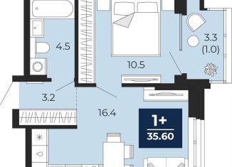 Продам 1-комнатную квартиру, 34.6 м2, Тюмень, Ленинский округ