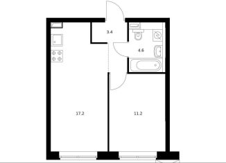 Продам 1-ком. квартиру, 36.4 м2, Санкт-Петербург, муниципальный округ Гавань