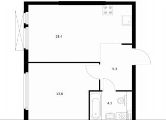 Продаю однокомнатную квартиру, 41.4 м2, Санкт-Петербург, метро Лесная