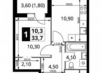 Продам 1-комнатную квартиру, 33.7 м2, Химки