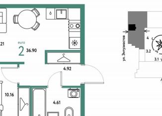 Продаю 2-комнатную квартиру, 36.9 м2, Екатеринбург, Шефская улица, 28, метро Уралмаш