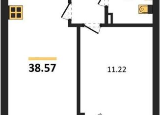 Продам 1-ком. квартиру, 38.6 м2, Калининград, Батальная улица, 65Б, Московский район