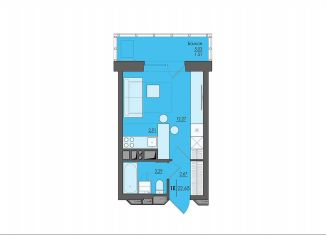 Продажа квартиры студии, 22.7 м2, Пермь, улица Сергея Есенина, 9Ак2, Дзержинский район