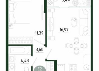 Продам 1-ком. квартиру, 39.8 м2, Тула, Привокзальный территориальный округ