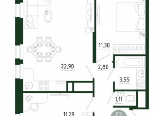 Продаю 2-ком. квартиру, 57 м2, Тула, Привокзальный территориальный округ