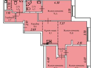 4-ком. квартира на продажу, 83.4 м2, Иркутск, Култукская улица, 16