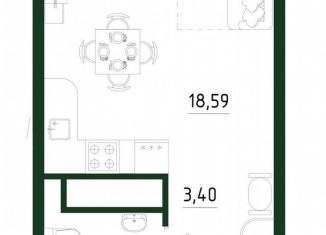 Продам квартиру студию, 25.8 м2, Тула, Привокзальный территориальный округ