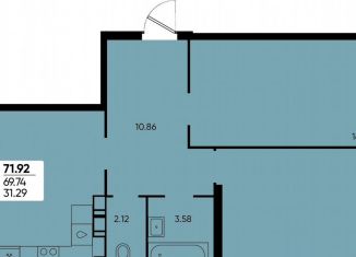 Продажа 2-комнатной квартиры, 71.9 м2, Краснодар, микрорайон Достояние