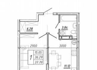 Продается 1-комнатная квартира, 36 м2, Ростов-на-Дону