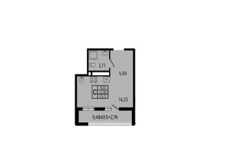 Квартира на продажу студия, 25.7 м2, село Небуг