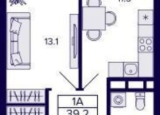 Продается 1-комнатная квартира, 39.2 м2, Новосибирск, Красносельская улица