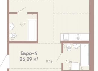 Трехкомнатная квартира на продажу, 86.9 м2, Иркутская область, Советская улица, 109/3