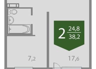 2-ком. квартира на продажу, 38.3 м2, Томская область