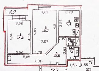 Сдается в аренду 2-ком. квартира, 58.9 м2, Санкт-Петербург, Коломяжский проспект, 20