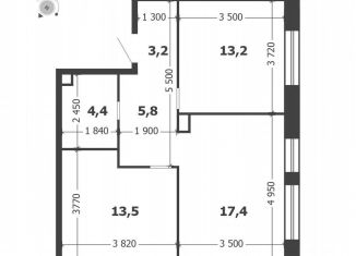 Продаю 2-ком. квартиру, 57.5 м2, Москва, станция ЗИЛ, 3-я очередь, к6