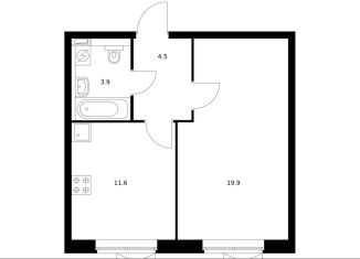 Продается однокомнатная квартира, 39.3 м2, Москва, район Очаково-Матвеевское