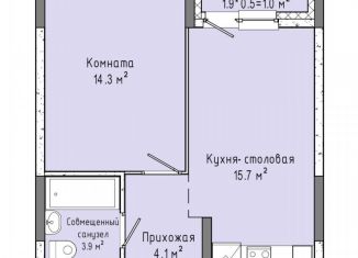 Продается однокомнатная квартира, 38 м2, Удмуртия, улица Васнецова, 91к2