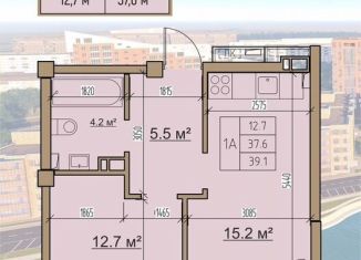 1-ком. квартира на продажу, 39.1 м2, Хакасия