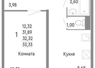 Продажа 1-ком. квартиры, 32.3 м2, Челябинск, Нефтебазовая улица, 1к2