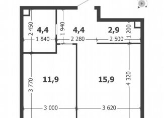 Продам 1-комнатную квартиру, 39.5 м2, Москва, Даниловский район, 3-я очередь, к6