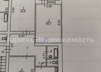 Трехкомнатная квартира на продажу, 79.4 м2, Тюменская область, улица Шиллера, 46