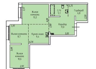 Продажа трехкомнатной квартиры, 64.8 м2, Иркутск, Култукская улица, 16