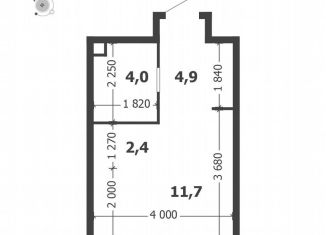 Продаю квартиру студию, 23 м2, Москва, 3-я очередь, к6, метро Нагатинская