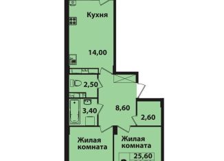 Продаю двухкомнатную квартиру, 59.5 м2, Ставрополь, Гражданская улица, 5, микрорайон № 14