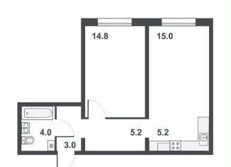 Продается 2-комнатная квартира, 47.2 м2, Киров, Прибрежный бульвар, 6, ЖК Ривер Парк