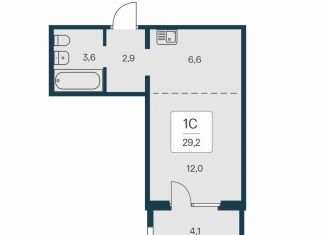 Продам квартиру студию, 29.2 м2, Новосибирск, Игарская улица, 6, Калининский район