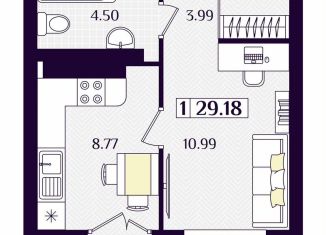 1-ком. квартира на продажу, 29.2 м2, Гурьевск, Краковский бульвар, 16, ЖК Новая Резиденция