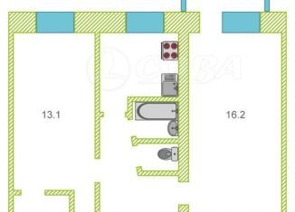 Продаю 2-комнатную квартиру, 43.2 м2, Тюмень, улица Семакова, 25/28