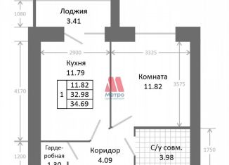 Продается 1-ком. квартира, 36.4 м2, Ярославль