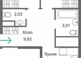 Продаю 2-комнатную квартиру, 61.7 м2, Симферополь