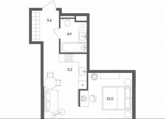 Продажа 1-ком. квартиры, 37.7 м2, Москва, улица Матросская Тишина, 1Ас71, метро Электрозаводская