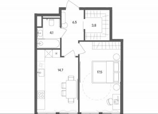 Продается однокомнатная квартира, 46.6 м2, Москва, улица Матросская Тишина, 1Ас71, метро Электрозаводская