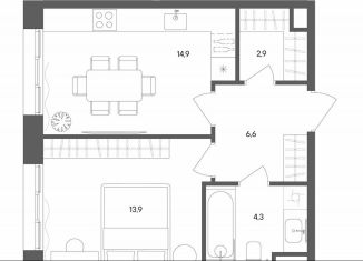 Продажа 1-ком. квартиры, 42.6 м2, Москва, улица Матросская Тишина, 1Ас71, метро Электрозаводская