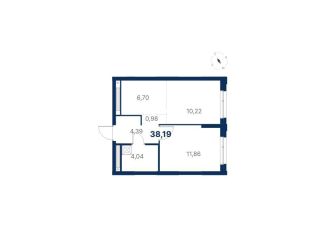 Продаю 1-комнатную квартиру, 38.2 м2, Екатеринбург, улица Титова, 19/42И, метро Чкаловская