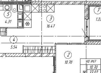 Продам 1-комнатную квартиру, 38.4 м2, Тольятти