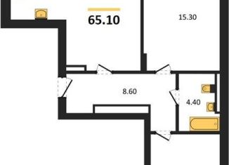 Продам 2-комнатную квартиру, 65.1 м2, Калининградская область, Акварельная улица