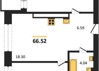 Продажа двухкомнатной квартиры, 66.5 м2, Калининград