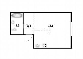 Квартира на продажу студия, 21.7 м2, Новосибирская область, улица Надежды, 6