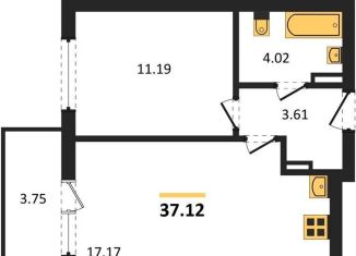 Продаю 1-ком. квартиру, 37.1 м2, Калининград